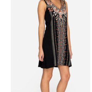 JOHHNY WAS EMBROIDERED TANK DRESS, Size Small